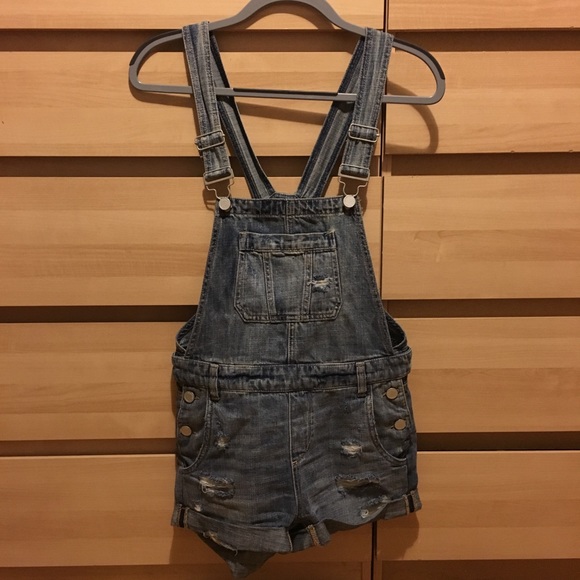 Blank NYC Denim Short Overalls - Picture 2 of 5